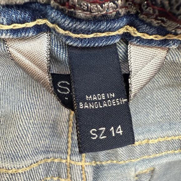 Silver Jean Co Jeans Girls 14 Light Blue Sasha Straight Leg Mid Rise School Jean - Picture 7 of 14